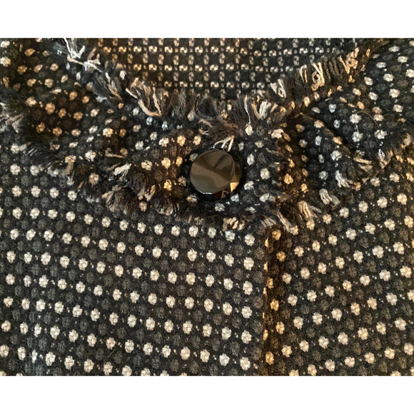 women's size L Mossimo jacket Black and White tweed with a textured - Picture 8 of 10